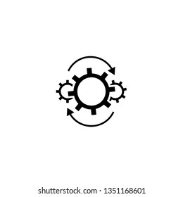 Operation gears mechanism support icon
