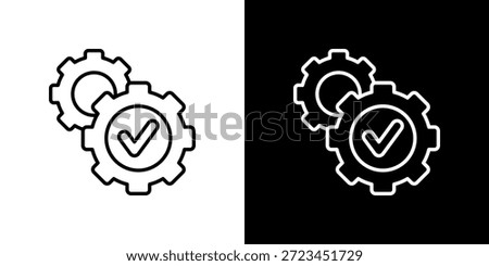 Operation icon black and white outline.