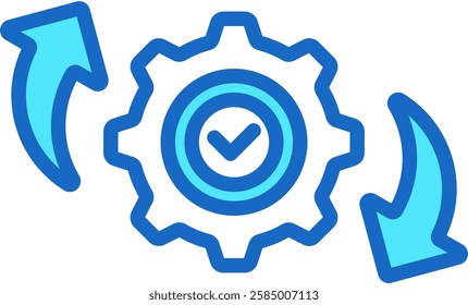 Operation Icon Blue Color Vector Illustration