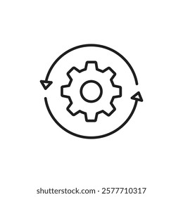 operation icon Flat simple outline
