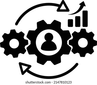 operation icon. high efficient process.