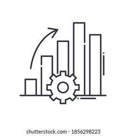 Icono de operación, ilustración lineal aislada, vector de línea delgada, signo de diseño web, símbolo de concepto de contorno con trazo editable sobre fondo blanco.