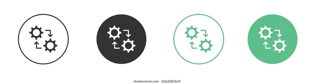 Conjunto de iconos de Vector de línea plana mínima.