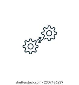 Icono de operación. Simple señal monocroma de la colección de colaboración. Icono de operación para logotipo, plantillas, diseño web e infografías.