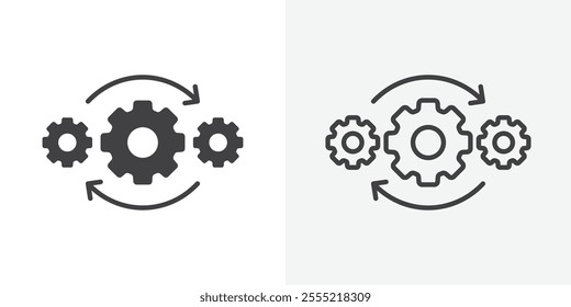 Operation icon. outlined vector style.