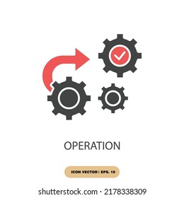 operation icons  symbol vector elements for infographic web