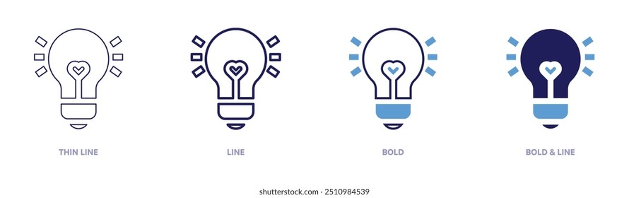 Operation idea icon in 4 different styles. Thin Line, Line, Bold, and Bold Line. Duotone style. Editable stroke.