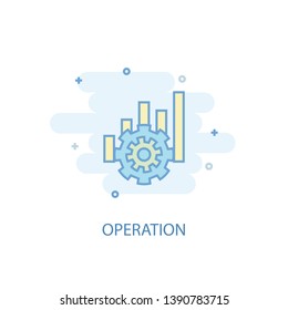 operation line concept. Simple line icon, colored illustration. operation symbol flat design. Can be used for UI/UX