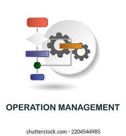 Operation Management icon. 3d illustration from company management collection. Creative Operation Management 3d icon for web design, templates, infographics and more