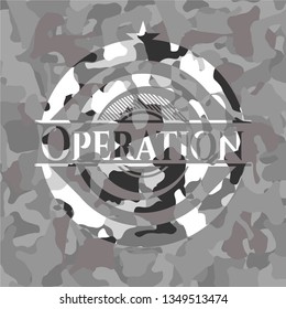 Operation on grey camo texture