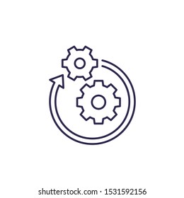 Operation, project icon, line vector