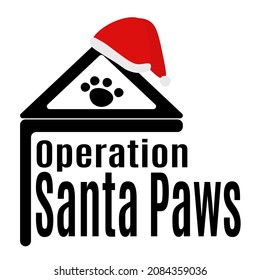 Operation Santa Paws, Idea for poster, banner, flyer or postcard vector illustration