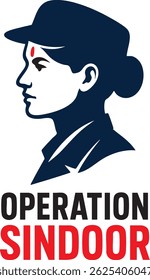 operation SINDOOR logo illustration with women soldier face