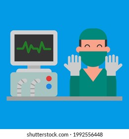 operation sugery icon illustration vector graphic