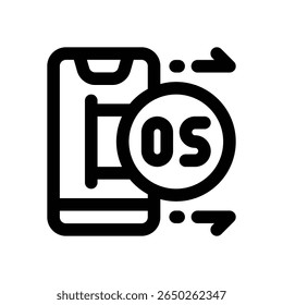 operation system line icon. Clean and minimalist vector icon for websites, mobile apps, presentations, and logos. Fully scalable and customizable for any project.