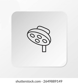 Operation Theater Lamp Icon, Clean Line Design and Minimalist Vector	