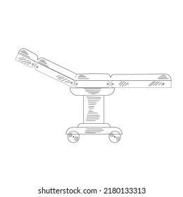 Operation Theater Patient Bed Vector