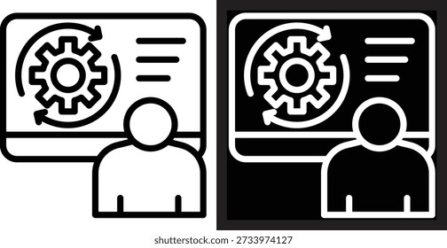 operation Two-tone version in black and white background