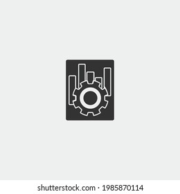 Signo de ilustración de icono del vector de operación