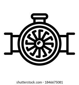 Operation water pump icon. Outline operation water pump vector icon for web design isolated on white background