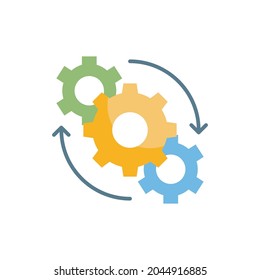 Operational Alignment vector flat icon style illustration. EPS 10 file