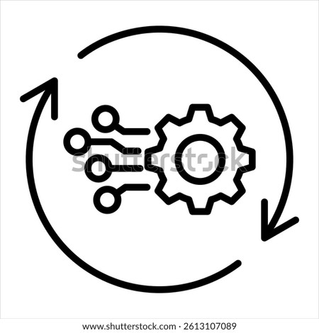 Operational Continuity Line Icon Vector Illustration