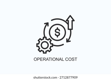 Icono De Costo Operacional O Ilustración vectorial Aislada De Logotipo