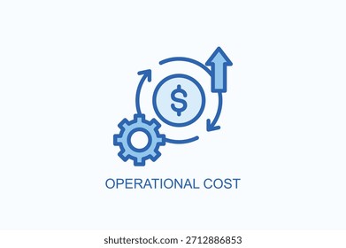 Icono De Costo Operacional O Ilustración vectorial Aislada De Logotipo