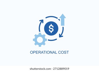 Icono De Costo Operacional O Ilustración vectorial Aislada De Logotipo