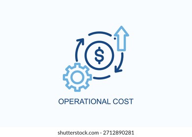 Icono De Costo Operacional O Ilustración vectorial Aislada De Logotipo