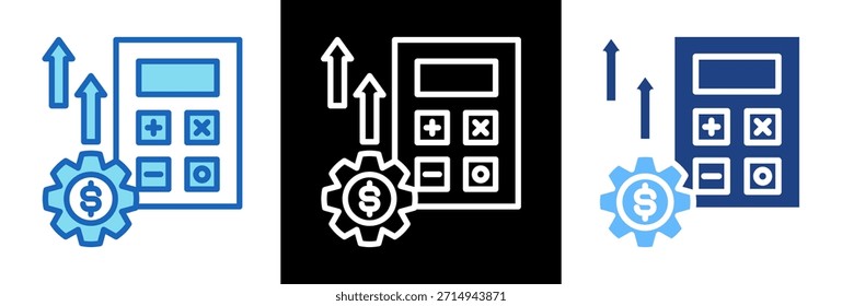 Operational Cost Icon triplestyle Vector Illustration