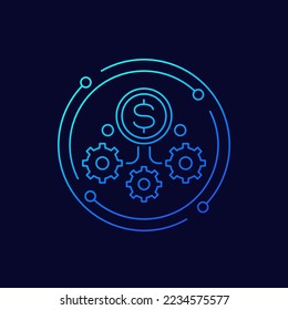 Betriebskostensymbol, lineares Design
