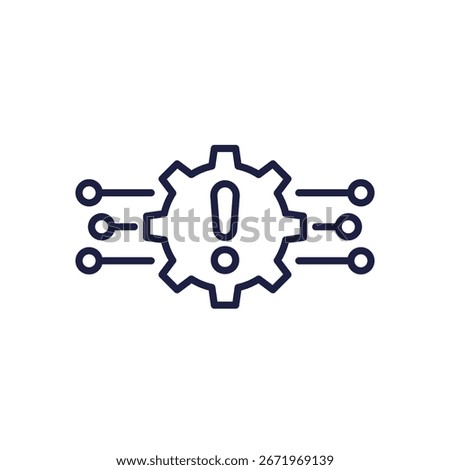 Operational disruption line icon on white