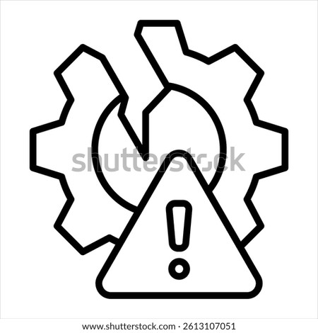 
Operational Disruption Line Icon Vector Illustration