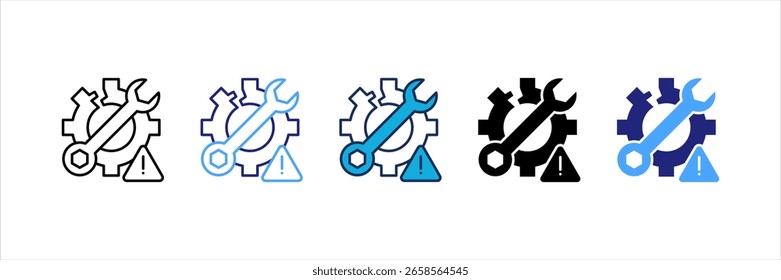 Multistyle-Symbolsatz für Betriebsunterbrechungen