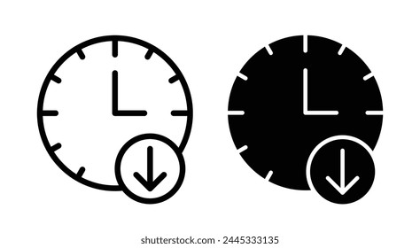 Operational Efficiency Icon Set. Downtime Reduction and Productivity Improvement Symbols.