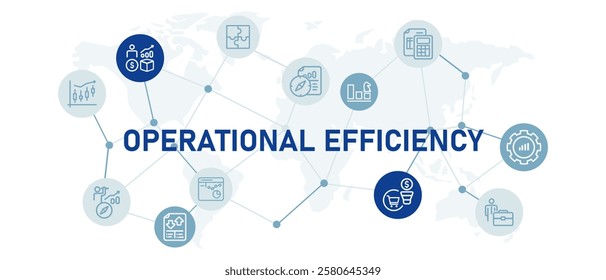 Operational Efficiency illustration for company planning optimization strategy innovation corporate management development solution analysis design outline