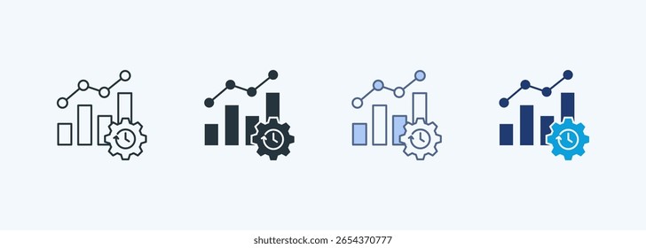 Operational Efficiency Multiple Style Icon Collection