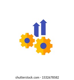 Operational Excellence, Efficiency Icon, Flat Vector