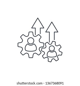 Operational excellence, efficiency vector linear icon.