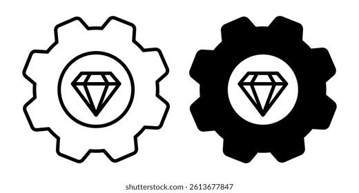 Operational excellence gear diamond icon