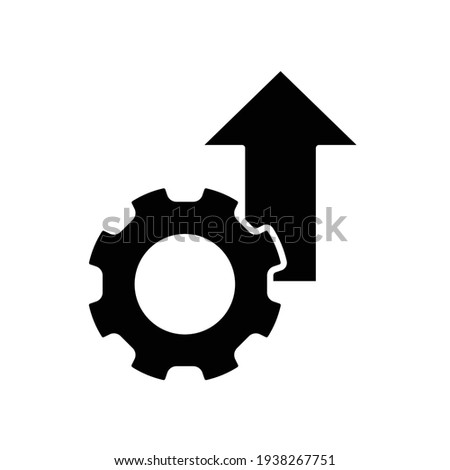 Operational excellence glyph icon. Simple solid style symbol. Optimize technology, innovation, production growth concept. Vector illustration isolated on white background. EPS 10.