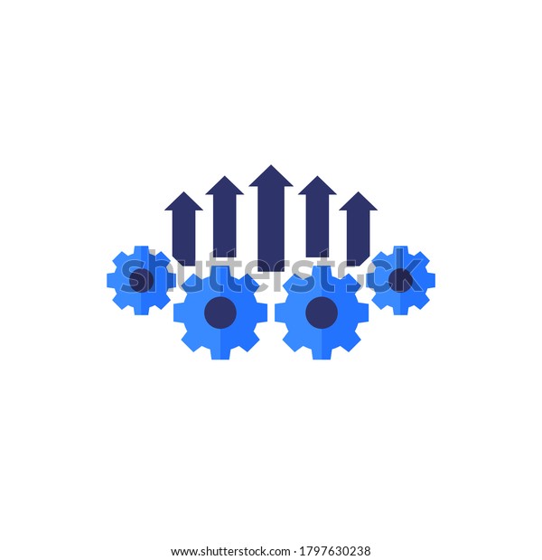 Operational Excellence Icon Flat Vector Stock Vector Royalty Free