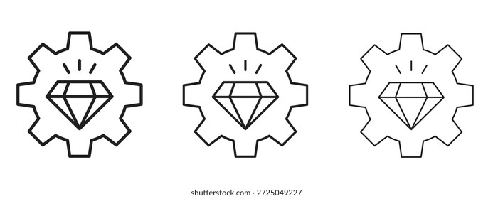 Icono de excelencia operativa. Ilustración vectorial de estilo minimalista dibujado a mano