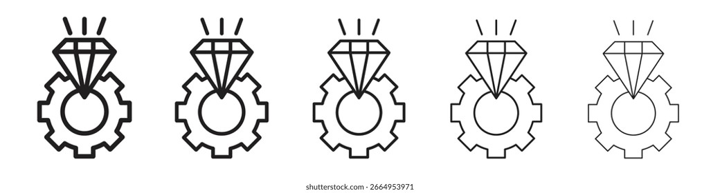 Ícone de excelência operacional silhueta isolada no fundo branco. Ilustração vetorial.