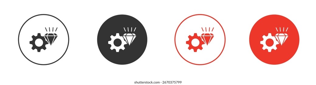 Pacote de ícones de excelência operacional. Design de vetor clipart