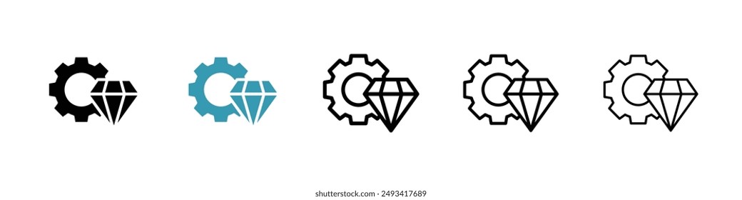 Operational excellence icon pack. line style EPS 10