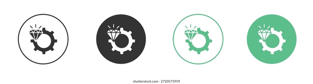 Pictogramas de iconos de excelencia operativa. Vector EPS 10