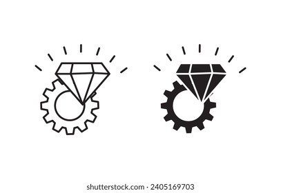 Operational excellence icon set. vector illustration