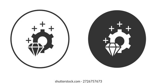 Símbolos simples del Clipart de la forma del icono de la silueta de la excelencia operativa